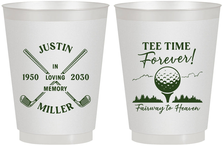 Personalized Memorial 16 oz Frosted Cups - Fairway To Heavens | 310007