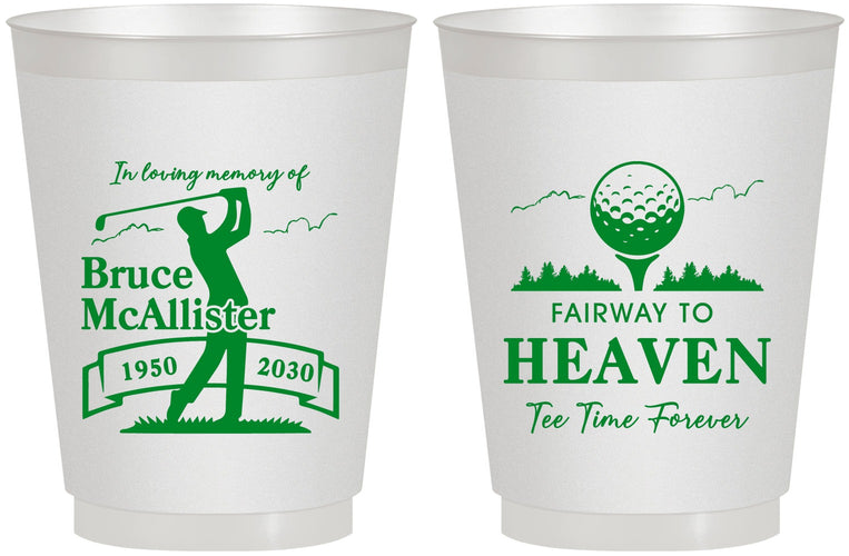 Personalized Memorial 16 oz Frosted Cups - Fairway To Heavens | 310008