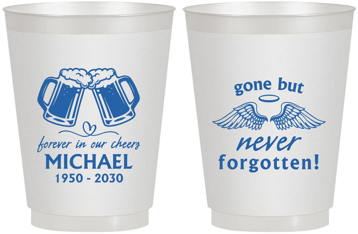 Personalized Memorial 16 oz Frosted Cups - Gone But Never Forgotten | 310010