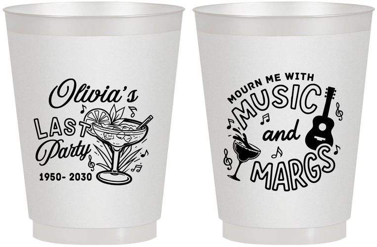 Personalized Memorial 16 oz Frosted Cups - Mourn Me With Music | 310012