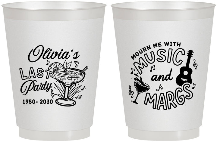 Personalized Memorial 16 oz Frosted Cups - Mourn Me With Music | 310012