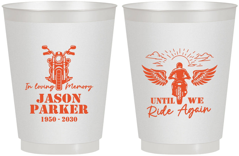 Personalized Memorial 16 oz Frosted Cups - Until We Ride Again | 310016
