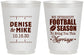 Personalized Wedding 16 oz Frosted Cups - We Interrupt Football | 314