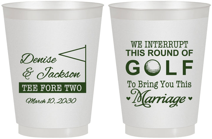 Personalized Wedding 16 oz Frosted Cups - We Interrupt Golf | 315