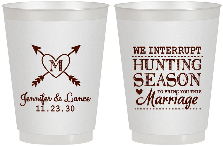 Personalized Wedding 16 oz Frosted Cups - We Interrupt Season | 318