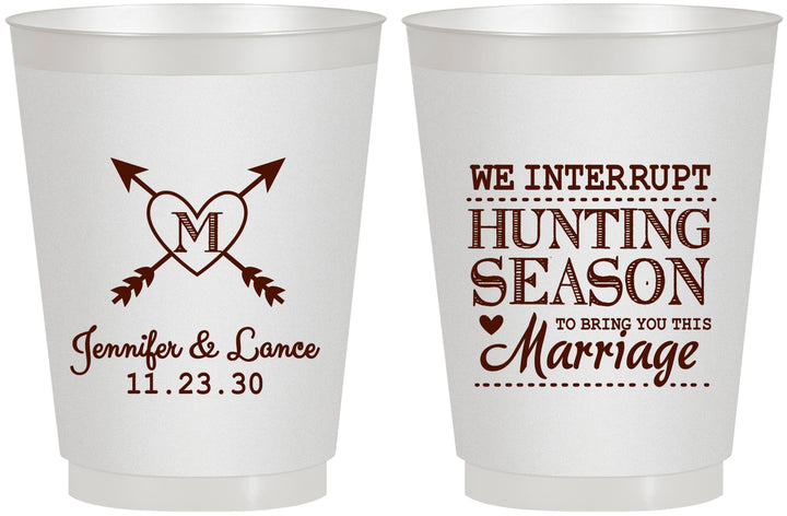 Personalized Wedding 16 oz Frosted Cups - We Interrupt Season | 318