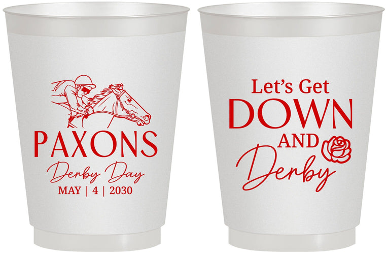 Personalized Derby Day 16 oz Frosted Cups - Lets Get Down And Derby | 320000