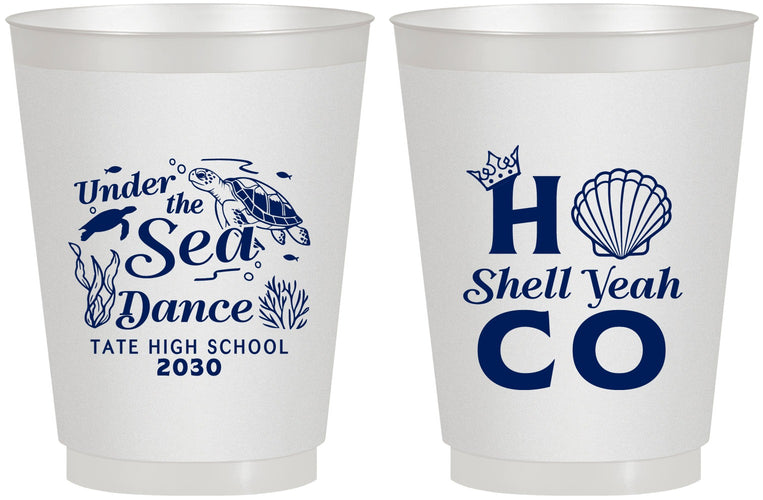 Personalized Homecoming 16 oz Frosted Cups - Hoco Under The Sea | 330003