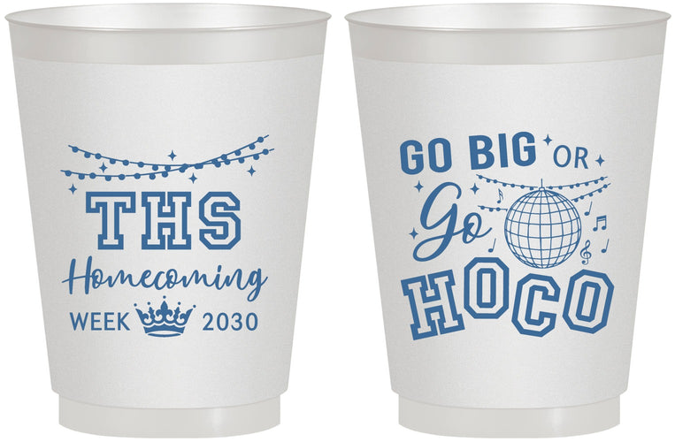 Personalized Homecoming 16 oz Frosted Cups - Big Or Go Hoco | 330004
