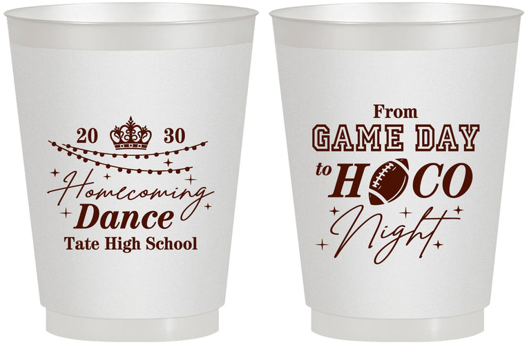 Personalized Homecoming 16 oz Frosted Cups - Gameday To Hoco Night | 330005