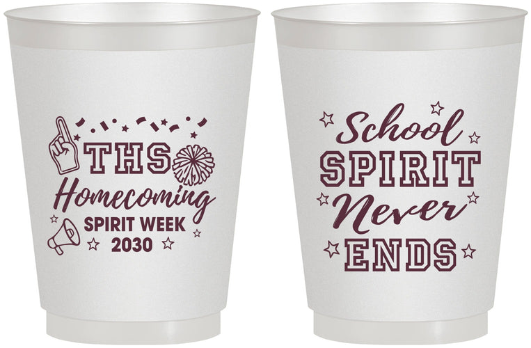 Personalized Homecoming 16 oz Frosted Cups - Spirit Week | 330011