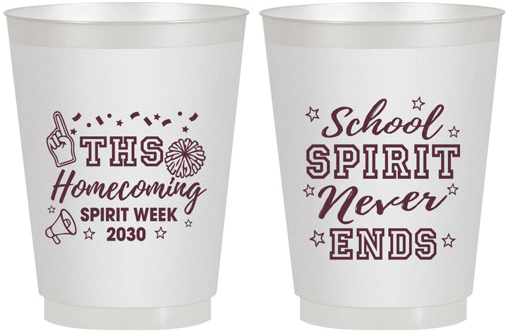 Personalized Homecoming 16 oz Frosted Cups - Spirit Week | 330011
