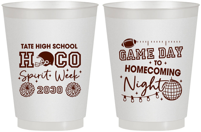 Personalized Homecoming 16 oz Frosted Cups - Spirit Week | 330013