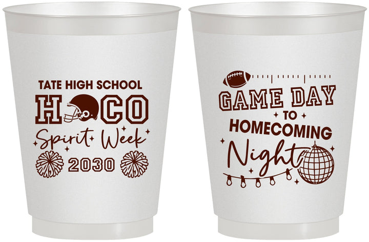 Personalized Homecoming 16 oz Frosted Cups - Spirit Week | 330013