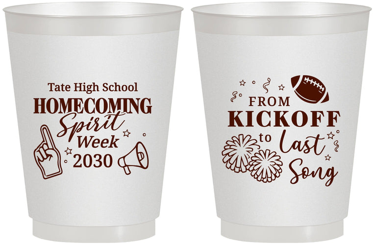 Personalized Homecoming 16 oz Frosted Cups - Spirit Week | 330019