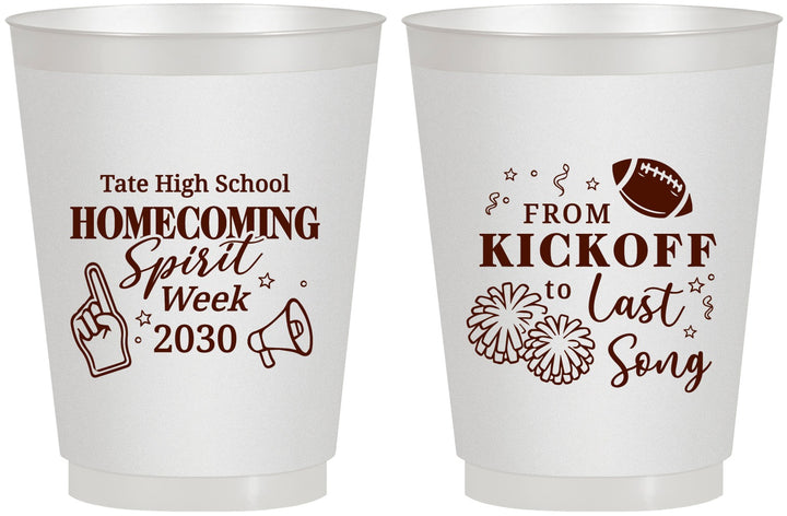 Personalized Homecoming 16 oz Frosted Cups - Spirit Week | 330019