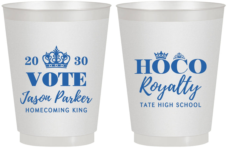 Personalized Homecoming 16 oz Frosted Cups - Hoco King Vote | 330021