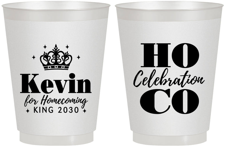 Personalized Homecoming 16 oz Frosted Cups - Hoco King Vote | 330023
