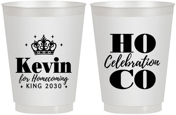 Personalized Homecoming 16 oz Frosted Cups - Hoco King Vote | 330023