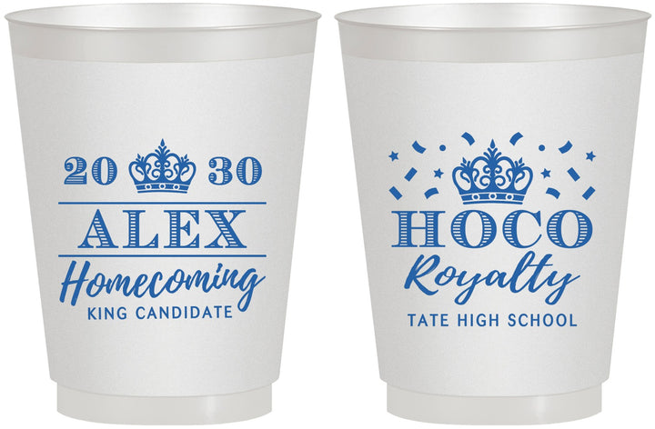 Personalized Homecoming 16 oz Frosted Cups - Hoco King Vote | 330025