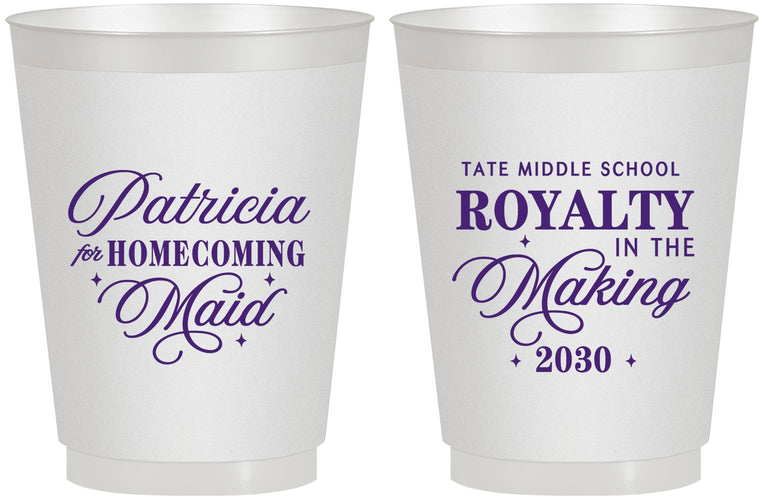 Personalized Homecoming 16 oz Frosted Cups - Hoco Maid Vote | 330028
