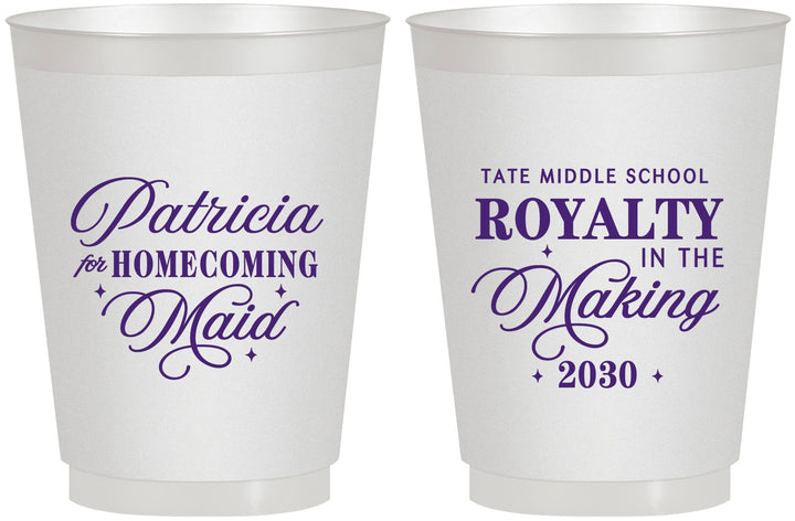 Personalized Homecoming 16 oz Frosted Cups - Hoco Maid Vote | 330028