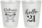 Personalized 21st Birthday 16 oz Frosted Cups - Hello Twenty One | 340011