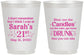 Personalized 21st Birthday 16 oz Frosted Cups - Candles Cake Drunk | 340017