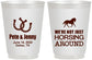 Personalized Wedding 16 oz Frosted Cups - Horseshoe | 341