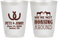 Personalized Wedding 16 oz Frosted Cups - Horseshoe | 342
