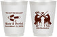 Personalized Wedding 16 oz Frosted Cups - We Bit The Bullet | 343