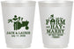 Personalized Wedding 16 oz Frosted Cups - Left The Farm Tractor | 347