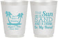 Personalized Wedding 16 oz Frosted Cups - Beach | 350