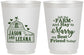 Personalized Wedding 16 oz Frosted Cups - Left The Farm Tractor | 352