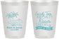 Personalized Wedding 16 oz Frosted Cups - Beach | 358