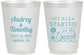 Personalized Wedding 16 oz Frosted Cups - Started On The Beach | 361