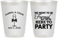 Personalized Wedding 16 oz Frosted Cups - Formal Here To Party | 366