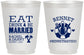Personalized Wedding 16 oz Frosted Cups - Eat Drink Be Married | 367