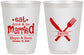 Personalized Wedding 16 oz Frosted Cups - Eat Drink Be Married | 368