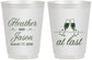 Personalized Wedding 16 oz Frosted Cups - At Last | 382