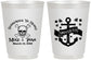 Personalized Wedding 16 oz Frosted Cups - Anchor Nautical | 391