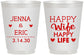 Personalized Wedding 16 oz Frosted Cups - Happy Wife Happy Life | 393
