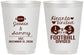 Personalized Wedding 16 oz Frosted Cups - Hearts United Football | 395