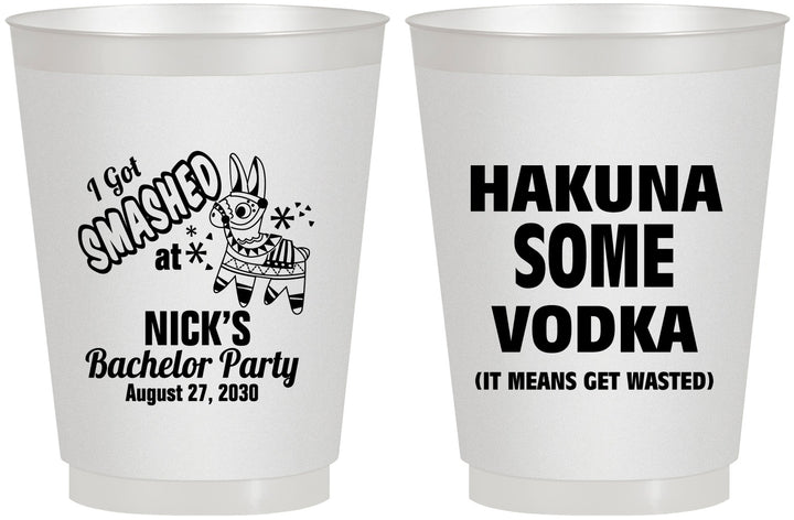 Personalized Bachelor Party 16 oz Frosted Cups - Fiesta Mexican | 40004