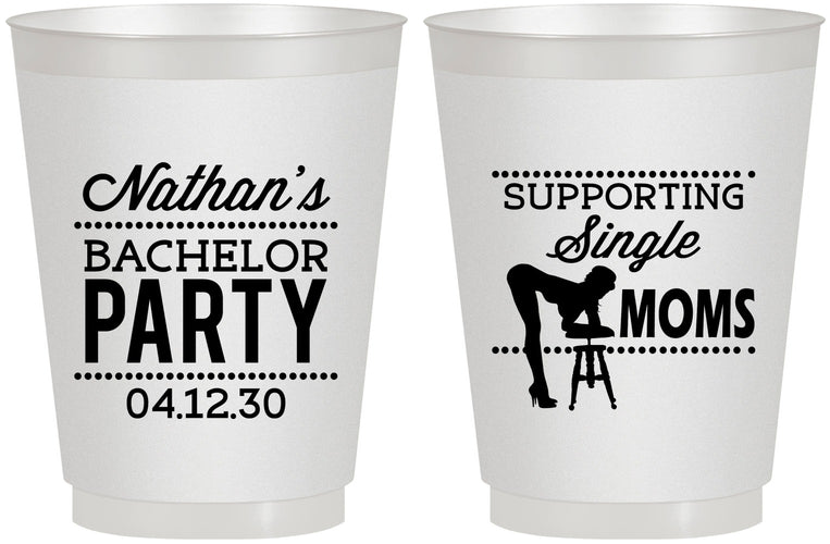 Personalized Bachelor Party 16 oz Frosted Cups - Strip Club | 40006
