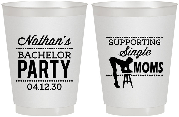 Personalized Bachelor Party 16 oz Frosted Cups - Strip Club | 40006
