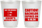 Personalized Bachelor Party 16 oz Frosted Cups - Caution Expires On | 40012