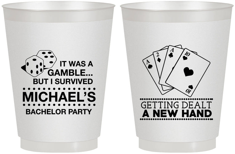 Personalized Bachelor Party 16 oz Frosted Cups - Las Vegas | 40025