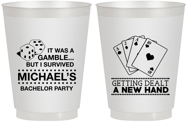 Personalized Bachelor Party 16 oz Frosted Cups - Las Vegas | 40025