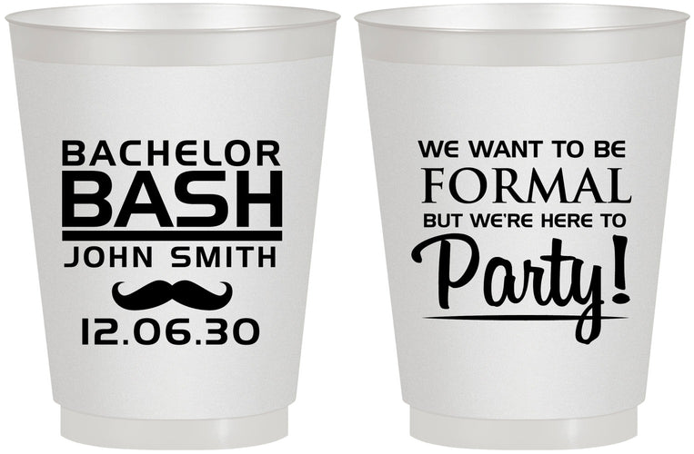 Personalized Bachelor Party 16 oz Frosted Cups - Formal | 40030